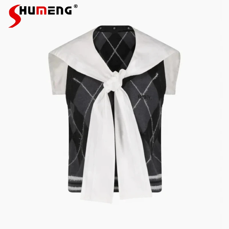 2026 Japanese Style New Fashion Plaid Knitted Top for Women Office Ladies Casual Sweet Sleeveless Top Female Camis Clothing
2026 Japanese Style New Fashion Plaid Knitted Top for Women Office Ladies Casual Sweet Sleeveless Top Female Camis Clothing