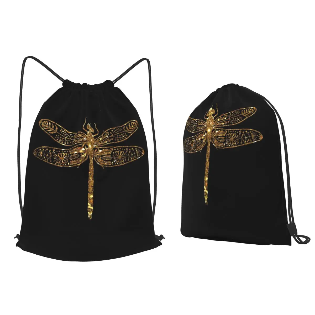 Fancy Gold Glitter Dragonfly Backpacks Casual Drawstring Bags Shoes Bag Book Bags for Travel School
Fancy Gold Glitter Dragonfly Backpacks Casual Drawstring Bags Shoes Bag Book Bags for Travel School