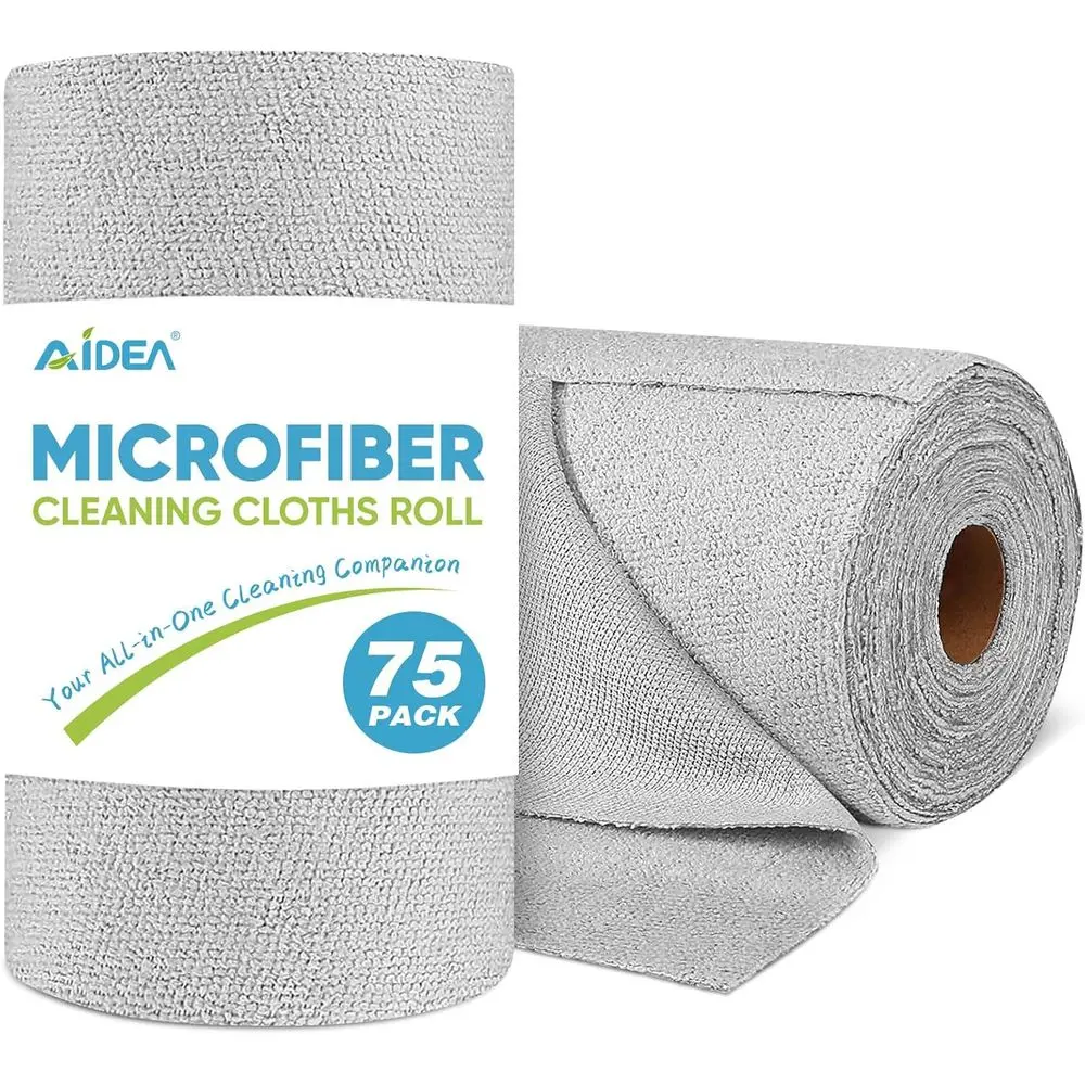 Grey Reusable Cleaning Cloth Roll, 75-Pack, 11.5x11.5, Lint-Free Towels for Car, Kitchen, and Home
Grey Reusable Cleaning Cloth Roll, 75-Pack, 11.5x11.5, Lint-Free Towels for Car, Kitchen, and Home