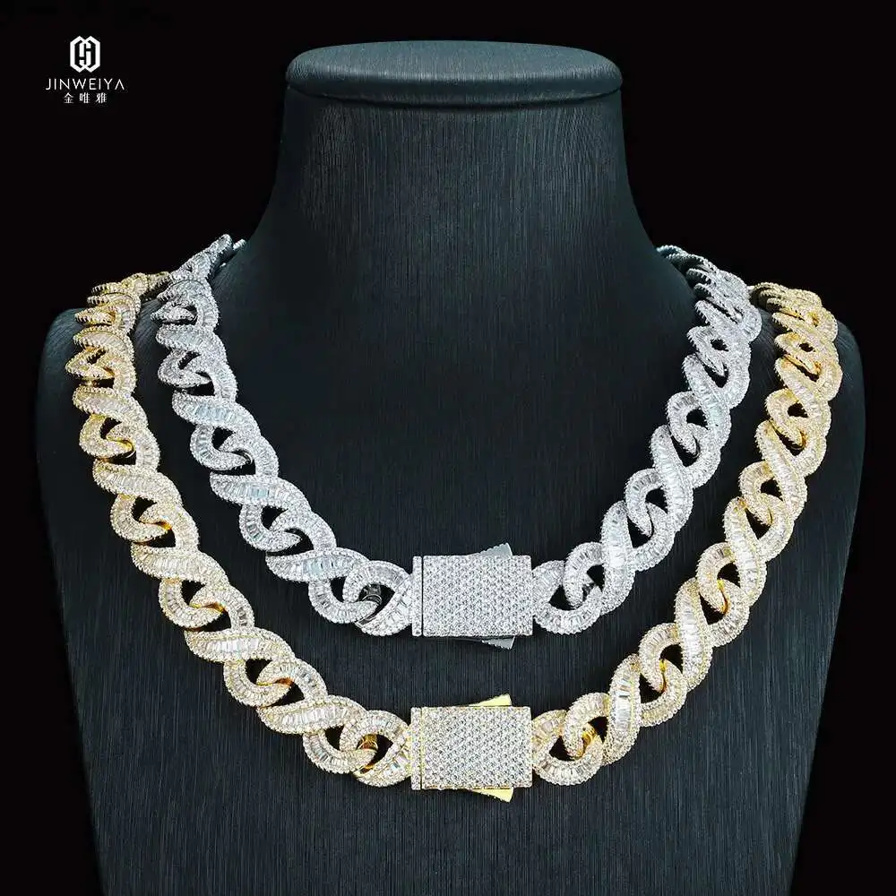 High Quality 18MM S925 Silver/10k/14k/18k Gold VVS Moissanite Necklace Iced Miami Cuban Link Chain for Men Hip Hop Style Jewelry
High Quality 18MM S925 Silver/10k/14k/18k Gold VVS Moissanite Necklace Iced Miami Cuban Link Chain for Men Hip Hop Style Jewelry