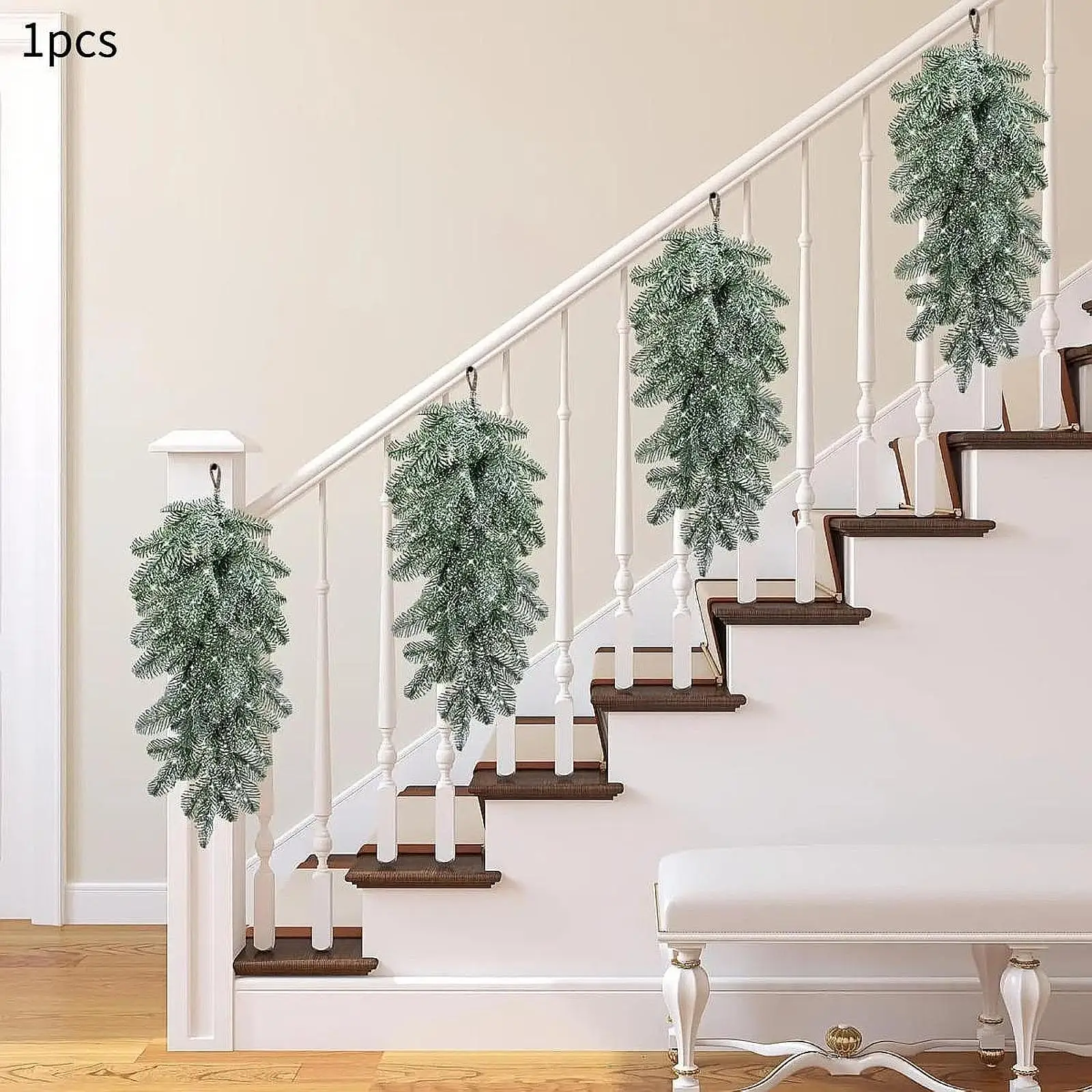 Christmas Home Decoration Teardrop Swag Faux Pine Needle Winter Wreath Wall Door Mantel Hanging Decor for Indoor Outdoor Event
Christmas Home Decoration Teardrop Swag Faux Pine Needle Winter Wreath Wall Door Mantel Hanging Decor for Indoor Outdoor Event