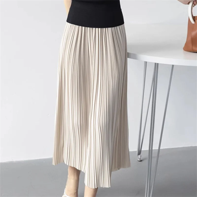 Fashion Pleated Skirt for Women 2025 Spring Autumn New High Waisted A-line Skirt Mid Length Half Length Swing Skirts Female
Fashion Pleated Skirt for Women 2025 Spring Autumn New High Waisted A-line Skirt Mid Length Half Length Swing Skirts Female