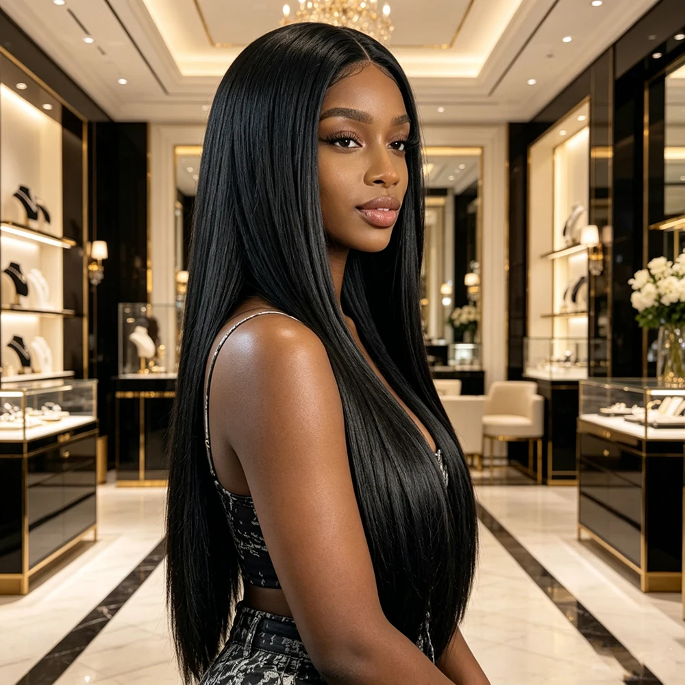 Long Straight Black Wig High Temperature Fiber 26 Inch Natural Hairline Full Machine Made Glueless Wig for Black Women Daily Wea
Long Straight Black Wig High Temperature Fiber 26 Inch Natural Hairline Full Machine Made Glueless Wig for Black Women Daily Wea