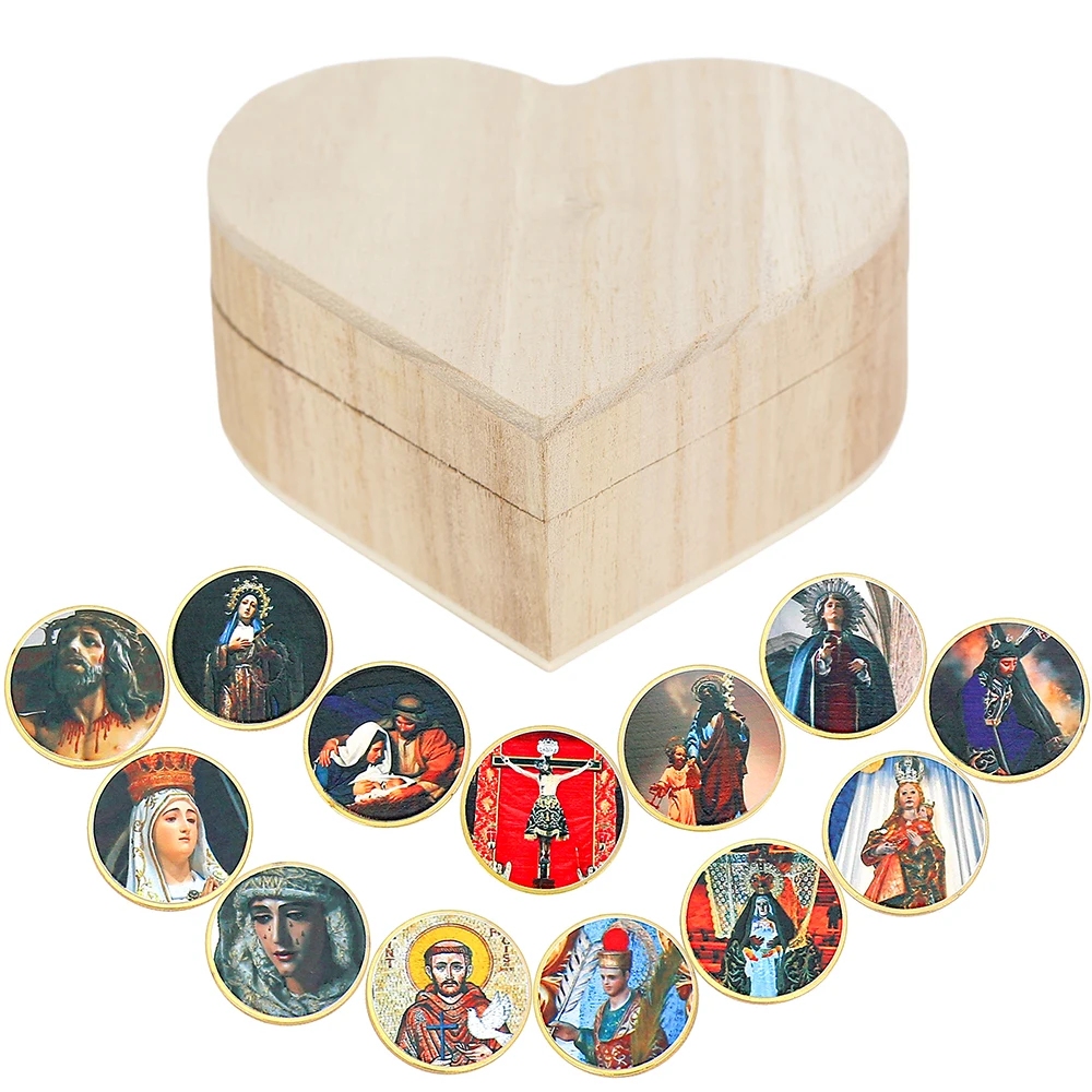 Personalized Arras for Catholic Religious Wedding, Catolica - Spanish Marriage Arras Wedding Coins Set With Heart Wooden Box
Personalized Arras for Catholic Religious Wedding, Catolica - Spanish Marriage Arras Wedding Coins Set With Heart Wooden Box