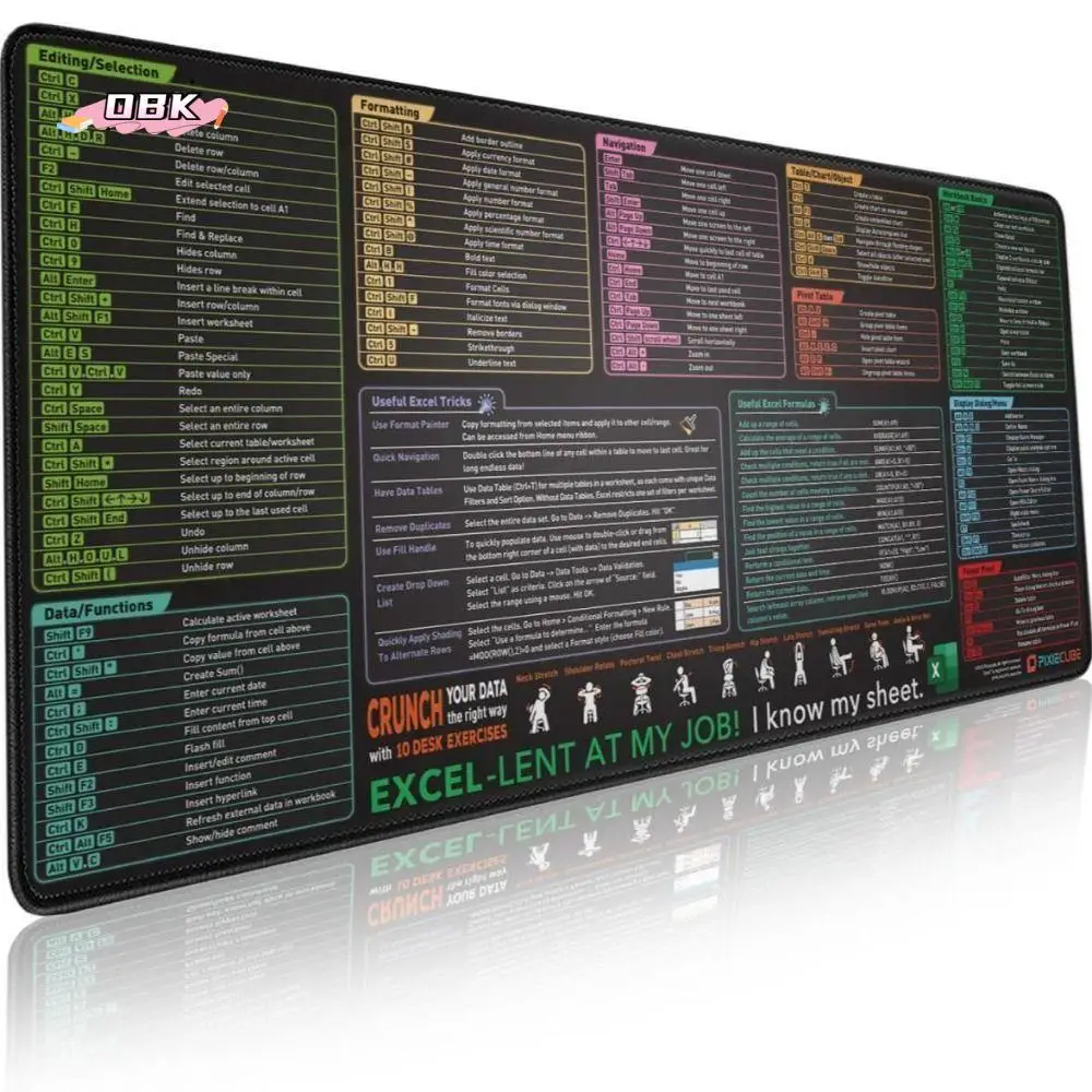 EXCO Office Shortcut Mouse Pad English Shortcut Keys Stitched Edge Keyboard Mats Smooth Thickened Non-Slip Desk Mat
EXCO Office Shortcut Mouse Pad English Shortcut Keys Stitched Edge Keyboard Mats Smooth Thickened Non-Slip Desk Mat