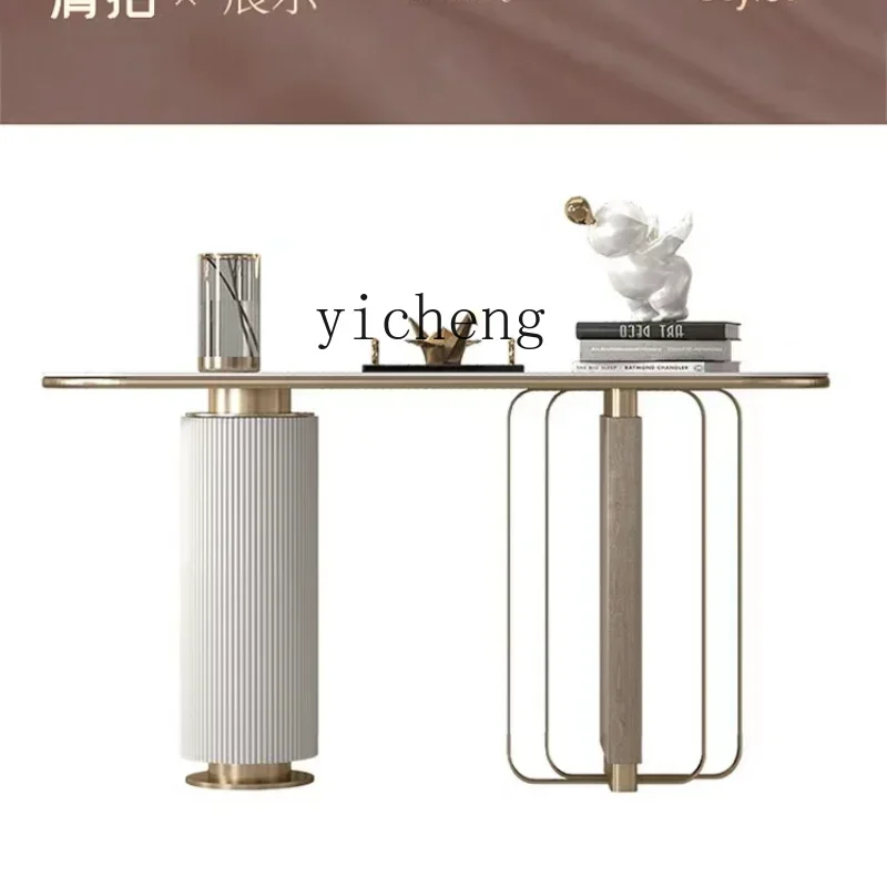ZC Simple Modern Living Room Corridor Wall Bar Desk Stainless Steel Stone Plate Console Table
ZC Simple Modern Living Room Corridor Wall Bar Desk Stainless Steel Stone Plate Console Table