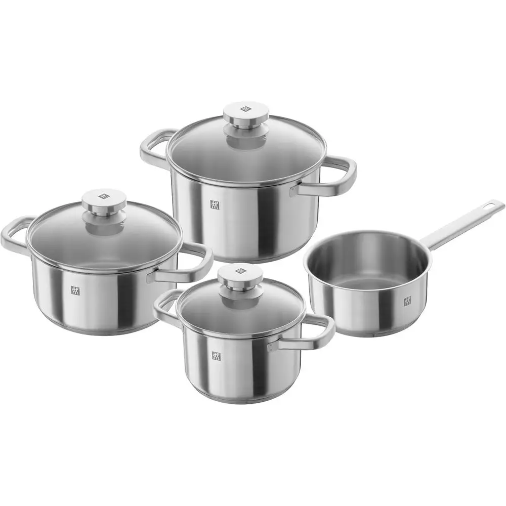 Cookware Set, 4 pcs., Silver
Cookware Set, 4 pcs., Silver