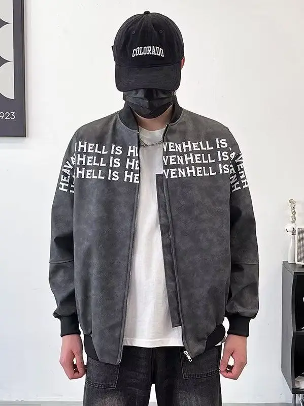 Casual Sli Men's Jaet Loose Fit High Street Trend Autumn Spring Polyester Fiber Korean Harajuku Sle Hong Kong Sle
Casual Sli Men's Jaet Loose Fit High Street Trend Autumn Spring Polyester Fiber Korean Harajuku Sle Hong Kong Sle