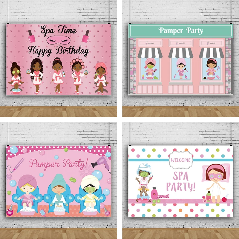 Spa Birthday Backdrop Kids Girls Pamper Party Decorations Wall Banner Photoshoot Background for Photography Photo Booth Props
Spa Birthday Backdrop Kids Girls Pamper Party Decorations Wall Banner Photoshoot Background for Photography Photo Booth Props