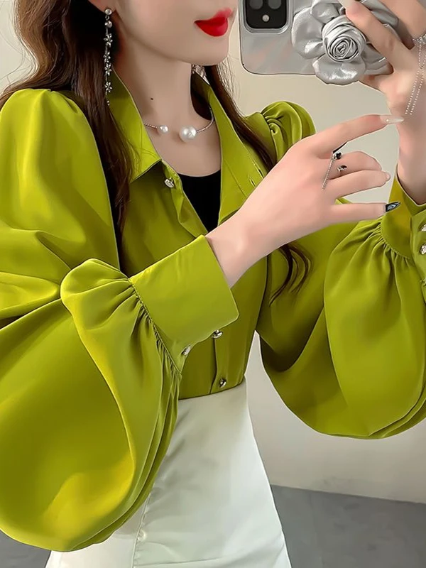 Retro Elegant Women's Long Sleeve Shirt Spring Autumn New Design Fashionable Top Collar Loose Fit UV Protection
Retro Elegant Women's Long Sleeve Shirt Spring Autumn New Design Fashionable Top Collar Loose Fit UV Protection