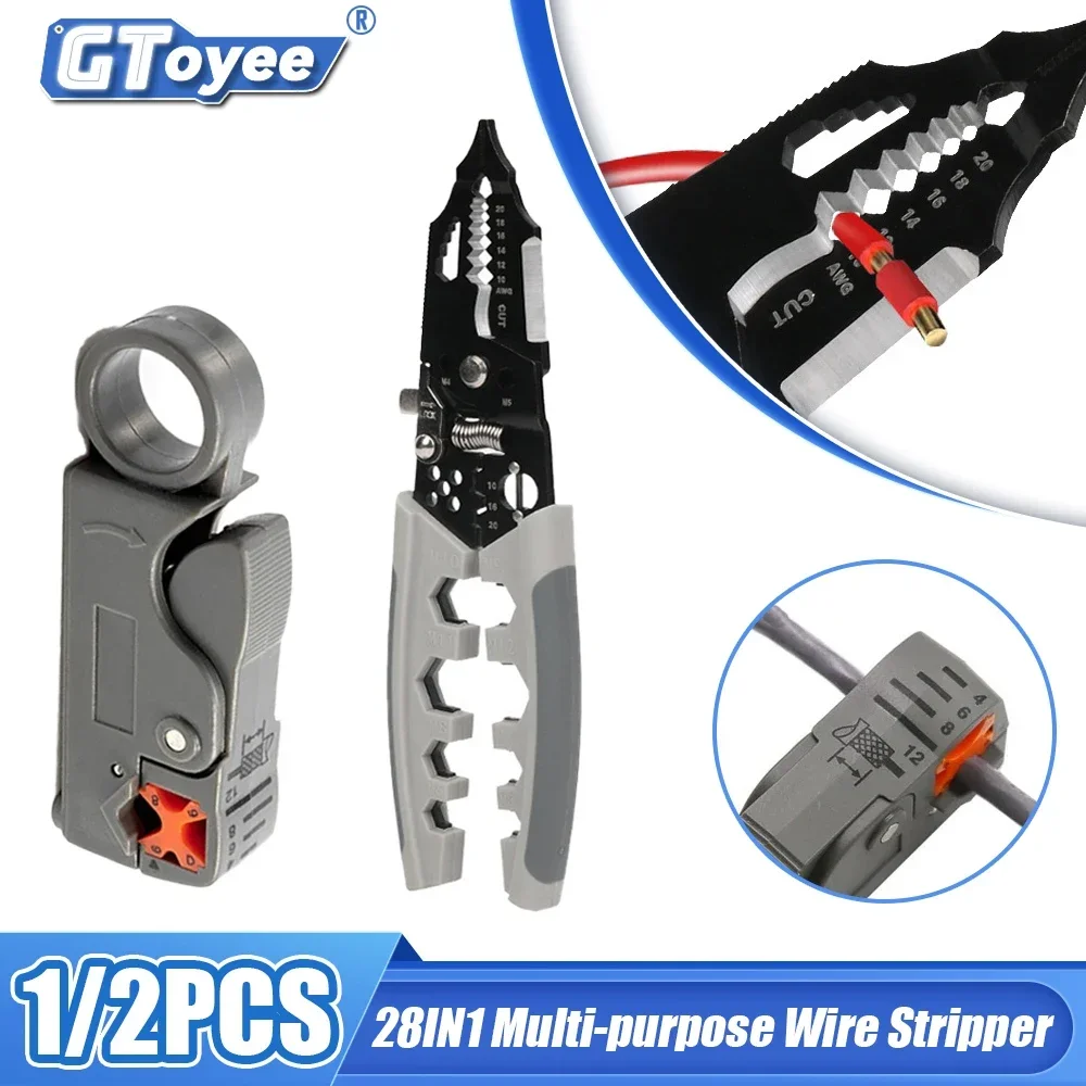 1/2PCS 28in1 Wire Pliers Stripper Multifunctional Electrician Peeling Household Network Cable Wire Stripper Puller Stripper Tool
1/2PCS 28in1 Wire Pliers Stripper Multifunctional Electrician Peeling Household Network Cable Wire Stripper Puller Stripper Tool