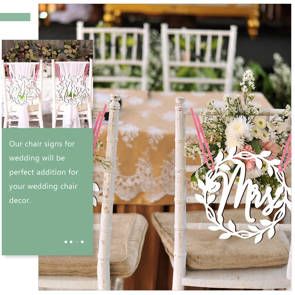 2Pcs Wedding Chair Wooden Sign Compact Lightweight for Wedding Chair Back Decorations Mr Mrs Sign Signs for Table
2Pcs Wedding Chair Wooden Sign Compact Lightweight for Wedding Chair Back Decorations Mr Mrs Sign Signs for Table