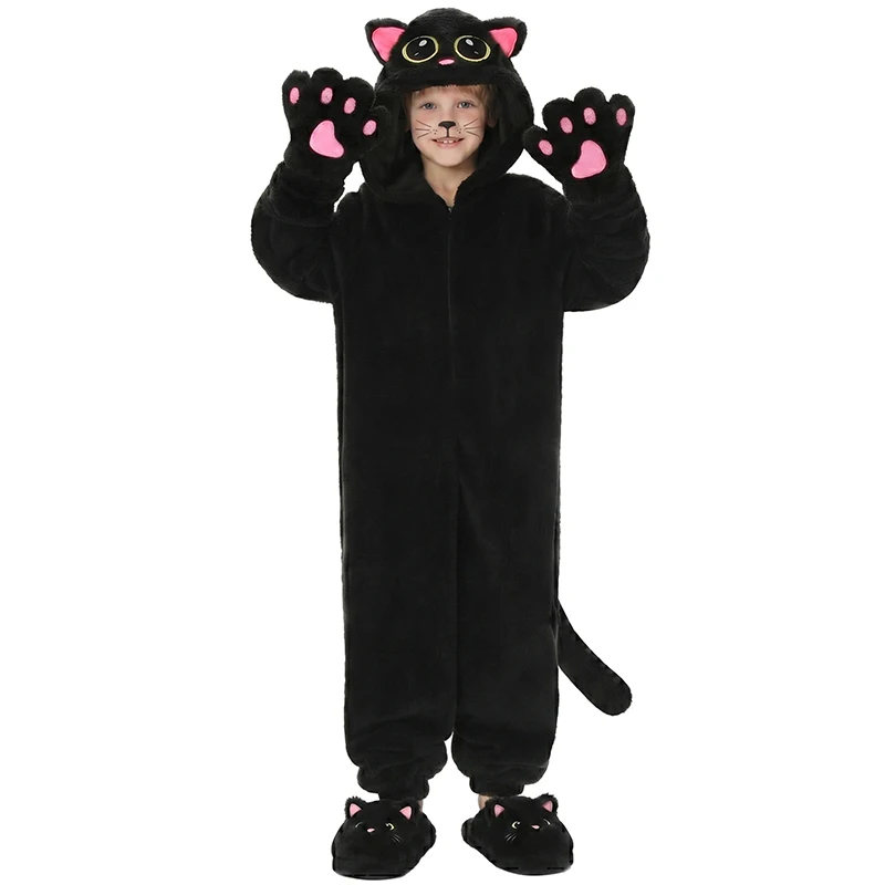 Flannel Animal Sleepwear Boys Kitten Onesie Pajama Halloween Fancy Dress Up Girl Black Cat Costume
Flannel Animal Sleepwear Boys Kitten Onesie Pajama Halloween Fancy Dress Up Girl Black Cat Costume