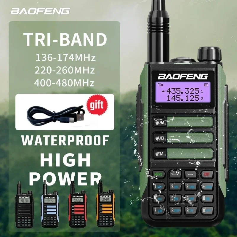 BaoFeng UV16 Walkie-Talkie Tri Band Professional Hunting Ham Waterproof Long Range Type-C Charger VHF UHF Two Way Portable Radio
BaoFeng UV16 Walkie-Talkie Tri Band Professional Hunting Ham Waterproof Long Range Type-C Charger VHF UHF Two Way Portable Radio