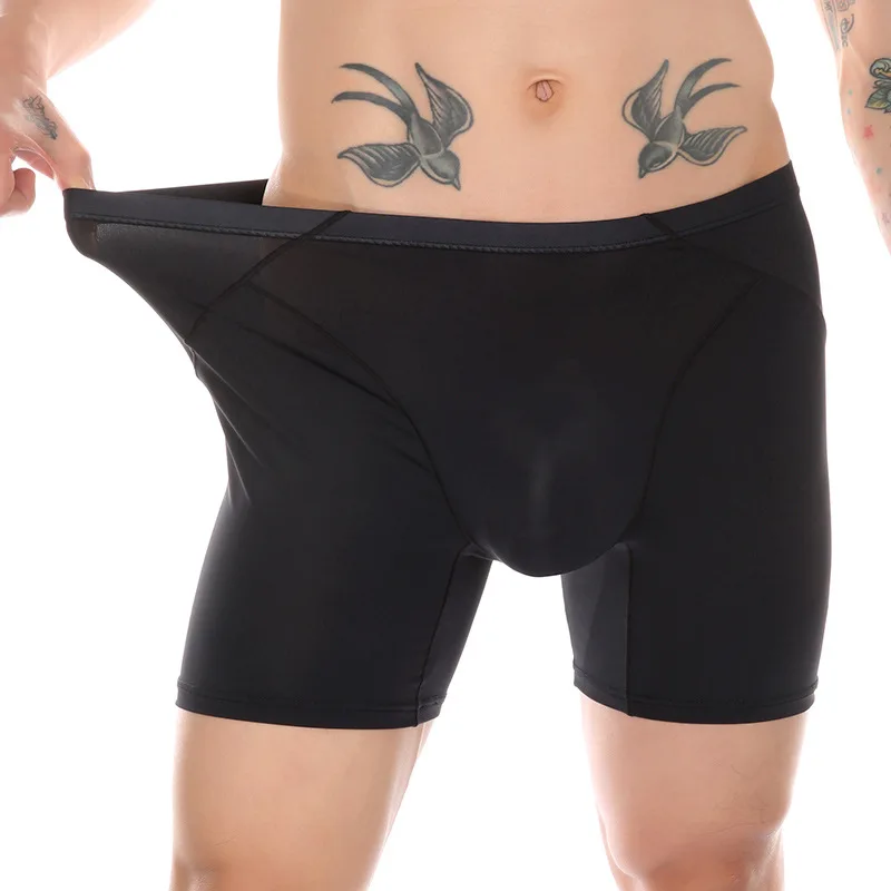 Men's Underwear Ice Silk Elastic Cool Feel Quick Dry Cool Feel Sports Boxer Shorts Youth Mid Waist U Convex Pouch Leg Trunks
Men's Underwear Ice Silk Elastic Cool Feel Quick Dry Cool Feel Sports Boxer Shorts Youth Mid Waist U Convex Pouch Leg Trunks