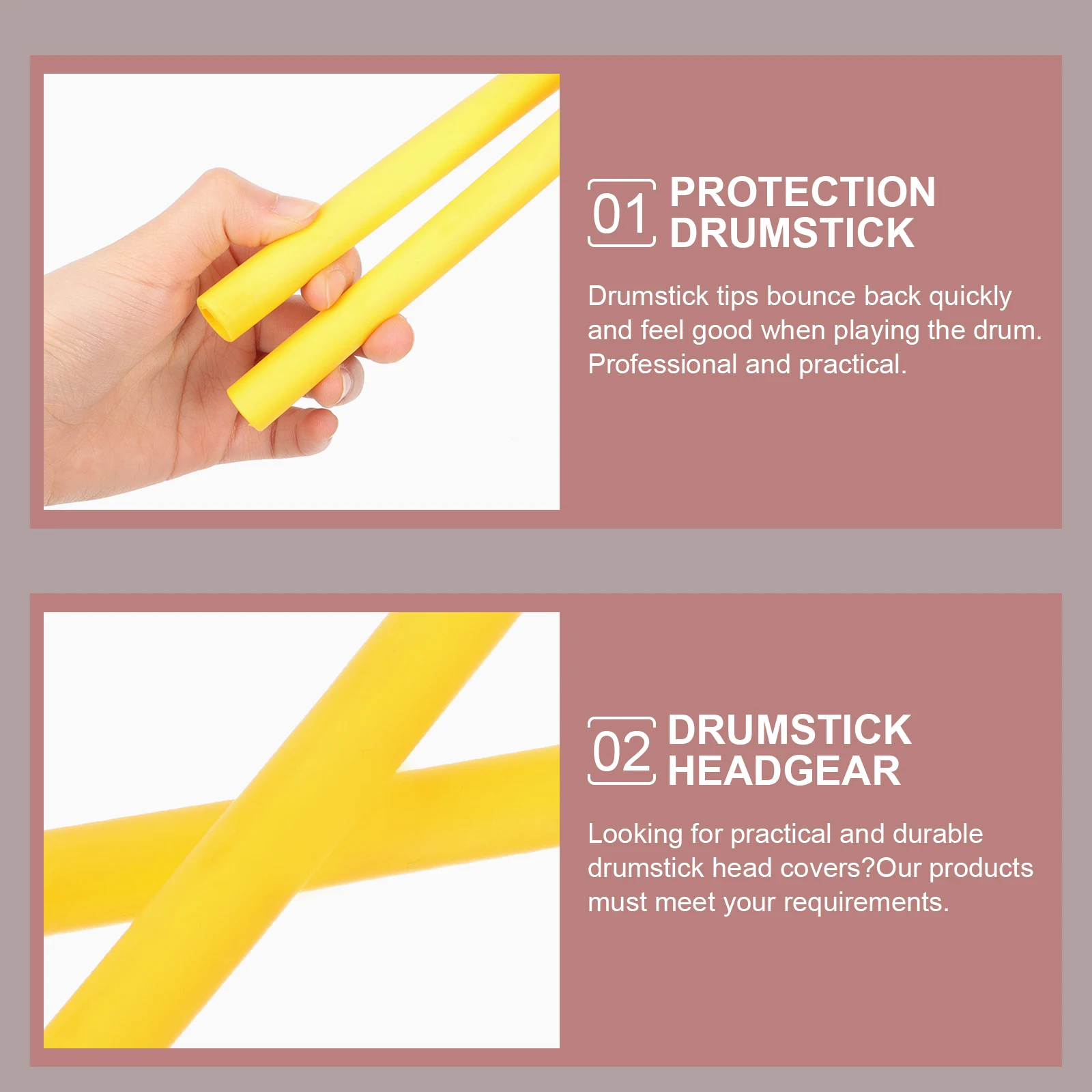 2 Pcs Mute Replacement Tip Practice Drum Stick Rubber Cover Kit Covers for Drumsticks
2 Pcs Mute Replacement Tip Practice Drum Stick Rubber Cover Kit Covers for Drumsticks