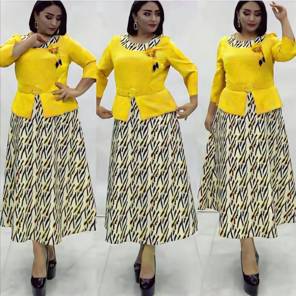 Fake Two-Piece African Dresses For Women 2023 Spring Elegant Africa Clothing Office Lady Party Dress Dashiki Ankara Outfits Robe
Fake Two-Piece African Dresses For Women 2023 Spring Elegant Africa Clothing Office Lady Party Dress Dashiki Ankara Outfits Robe