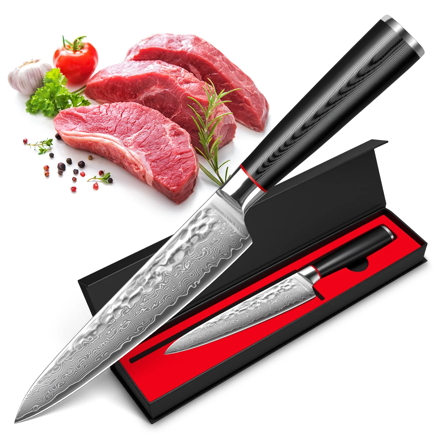 Универсальный кухонный нож Ultimate, 8 дюймов, немецкая сталь из высокоуглеродистой стали, отбивные, ломтики, кубики и многое другое — профессиональный многофункциональный инструмент
Универсальный кухонный нож Ultimate, 8 дюймов, немецкая сталь из высокоуглеродистой стали, отбивные, ломтики, кубики и многое другое — профессиональный многофункциональный инструмент