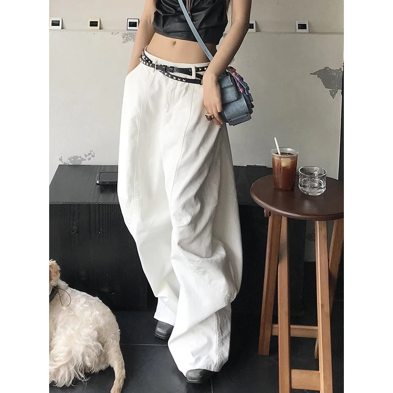 PBAP Casual Solid Oversize Denim Horseshoe Pants Women Pockets Washed Pintuck Draped Low Rise Baggy Jeans Unisex Vintage Clothes
PBAP Casual Solid Oversize Denim Horseshoe Pants Women Pockets Washed Pintuck Draped Low Rise Baggy Jeans Unisex Vintage Clothes
