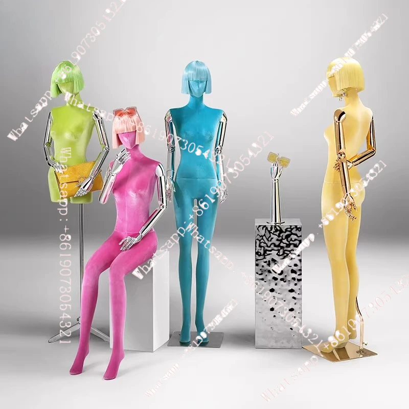 Women's clothing store display stand female color model half body window platform model female display stand prop ornament doll
Women's clothing store display stand female color model half body window platform model female display stand prop ornament doll