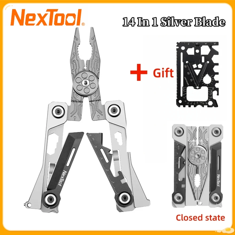 Nextool 14-in-1 Silver Wing EDC Tool Combo Set Outdoor Camping Multitool Folding Wrench Bottle Opener Pliers Screwdriver Gift
Nextool 14-in-1 Silver Wing EDC Tool Combo Set Outdoor Camping Multitool Folding Wrench Bottle Opener Pliers Screwdriver Gift