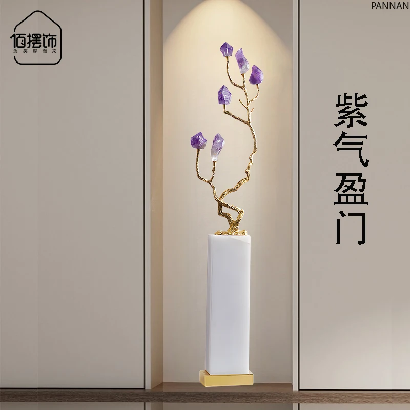 Entrance crystal fortune tree ornament light luxury high-end display cabinet vertical height art and crafts housewarming gift
Entrance crystal fortune tree ornament light luxury high-end display cabinet vertical height art and crafts housewarming gift