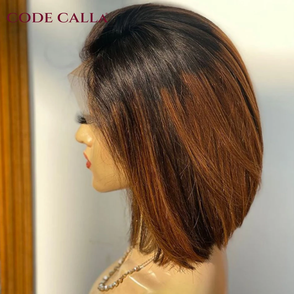 Ombre Brown 4x4 Lace Closure Human Hair Wigs For Women Brazilian Straight Natural 1B/30 Highlight Short BoB Wig with Baby Hair
Ombre Brown 4x4 Lace Closure Human Hair Wigs For Women Brazilian Straight Natural 1B/30 Highlight Short BoB Wig with Baby Hair