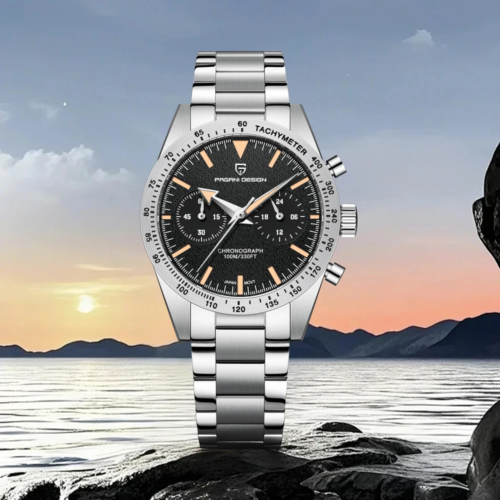 PAGANI DESIGN Watch men's Luxury Quartz Men's Watch VK63 Movement Sapphire Crystal 10 Bar Waterproof Stainless Steel men's Watch
PAGANI DESIGN Watch men's Luxury Quartz Men's Watch VK63 Movement Sapphire Crystal 10 Bar Waterproof Stainless Steel men's Watch