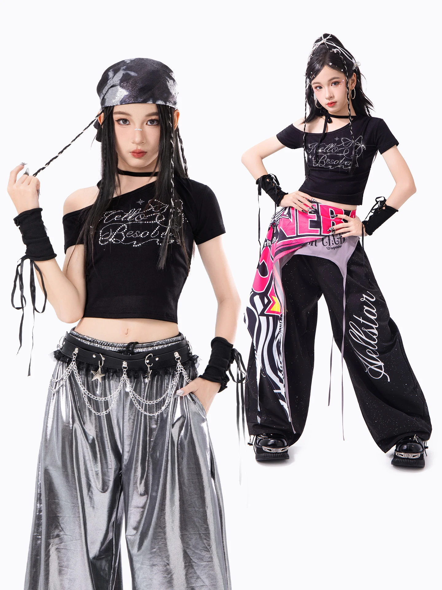 2026 Kids Jazz Dance Performance Stage Costumes For Girls Crop Tops Loose Pants Street Dance Wear Hip Hop Rave Clothes DQS23133
2026 Kids Jazz Dance Performance Stage Costumes For Girls Crop Tops Loose Pants Street Dance Wear Hip Hop Rave Clothes DQS23133