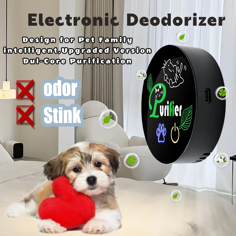 Portable pet deodorizer dual-core high-efficiency smart cat and dog deodorant fresh air purifier small appliances
Portable pet deodorizer dual-core high-efficiency smart cat and dog deodorant fresh air purifier small appliances