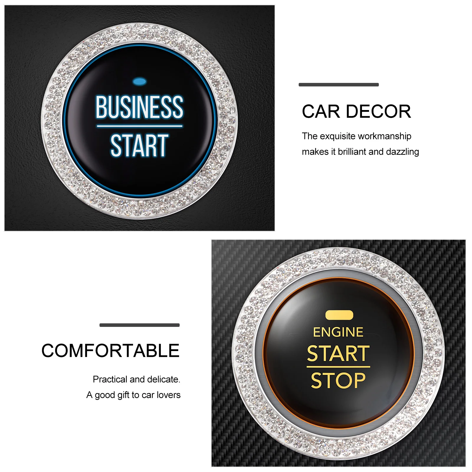 2pcs Ignition Button Cover Engine Start Stop Ring Zinc Alloy Rhinestone Car Decor Interior Accessories Switch Relay
2pcs Ignition Button Cover Engine Start Stop Ring Zinc Alloy Rhinestone Car Decor Interior Accessories Switch Relay