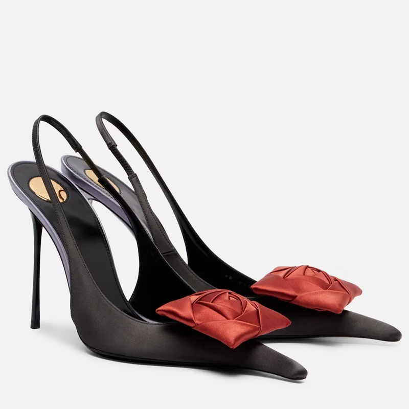 Flowers Decoration Satin High Heels Sexy Pointed Toe Shallow Stiltetto Customized New Arrvials Fashion Women Modern Shoes
Flowers Decoration Satin High Heels Sexy Pointed Toe Shallow Stiltetto Customized New Arrvials Fashion Women Modern Shoes