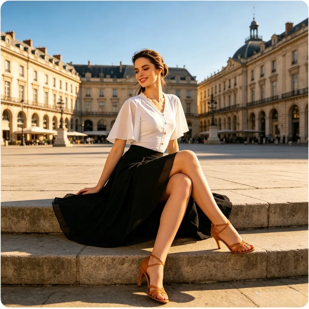 Elegant V Neck Ruffle Sleeve Latin Dance Top for Women,Modern Dance Costume, Ideal for Social Dance&Competition Performance
Elegant V Neck Ruffle Sleeve Latin Dance Top for Women,Modern Dance Costume, Ideal for Social Dance&Competition Performance