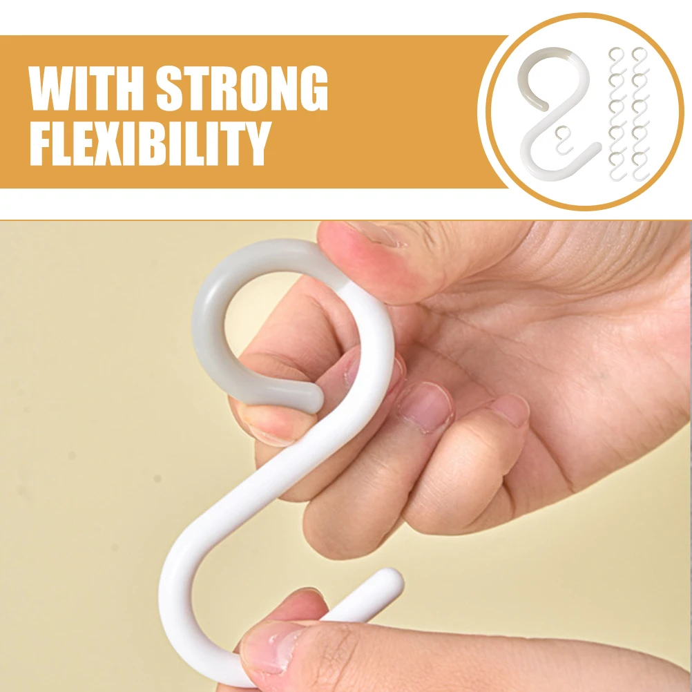 12pcs S Hooks KeyHooks Plastic Hangers Rustproof Bathroom Kitchen Closet White Small Size
12pcs S Hooks KeyHooks Plastic Hangers Rustproof Bathroom Kitchen Closet White Small Size
