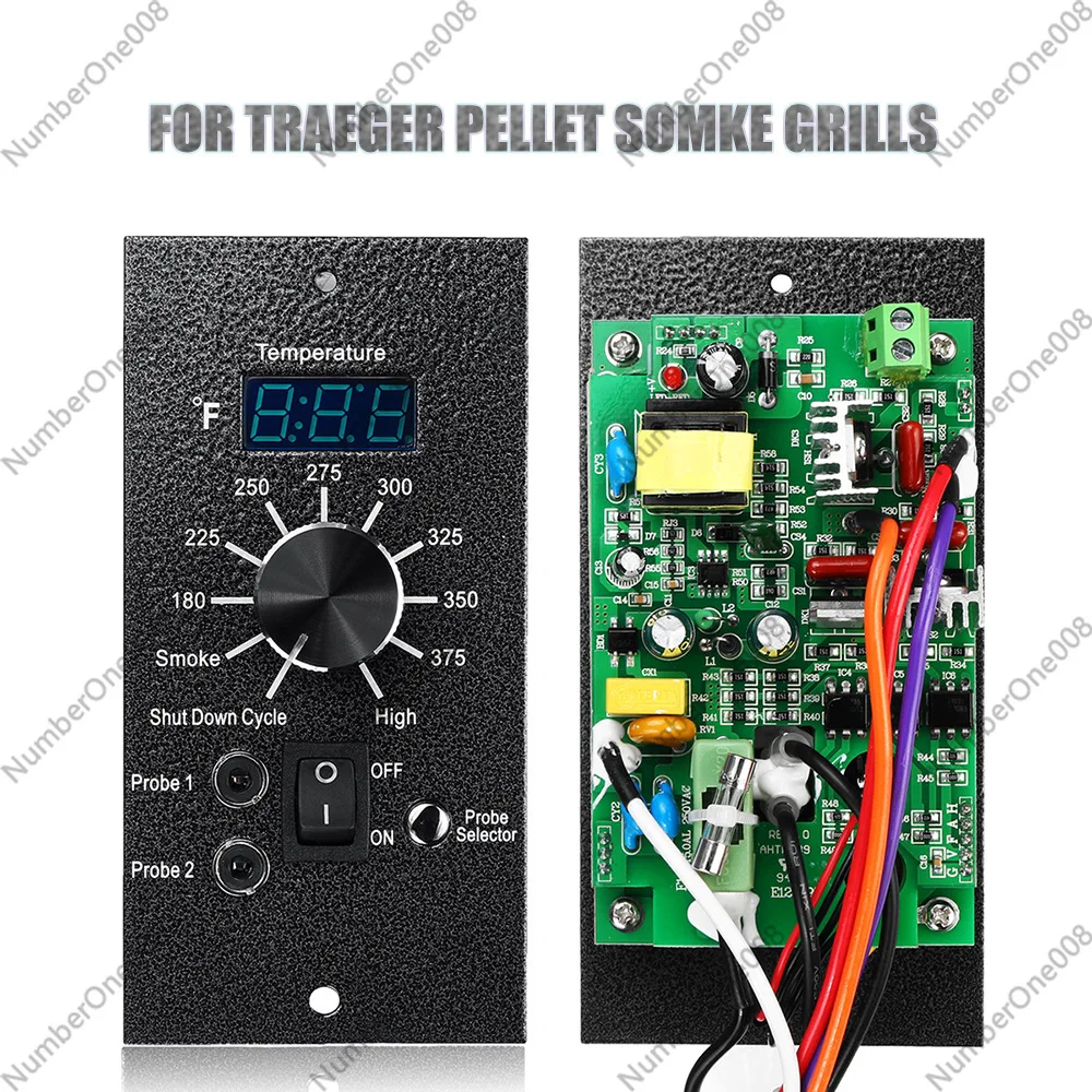 Digital LED Control Board with Meat Probe Holes for Pellet Grill BBQ Smoker Replacement Part
Digital LED Control Board with Meat Probe Holes for Pellet Grill BBQ Smoker Replacement Part