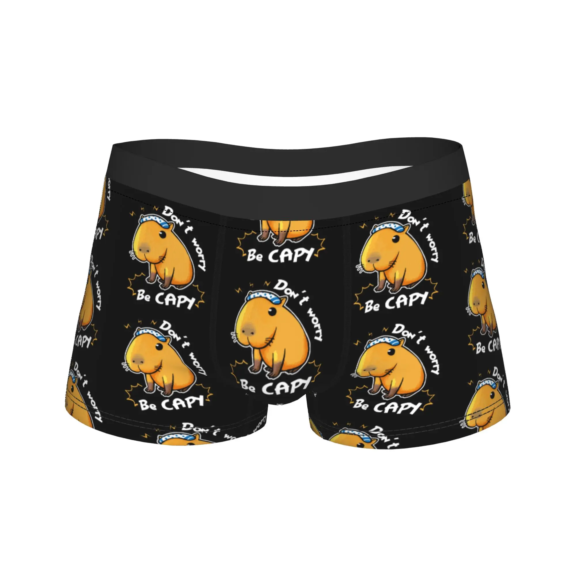 Capybara Don't Worry Be Capy Men's Underwear Animal Boxer Briefs Shorts Panties Humor Breathable Underpants for Homme Plus Size
Capybara Don't Worry Be Capy Men's Underwear Animal Boxer Briefs Shorts Panties Humor Breathable Underpants for Homme Plus Size