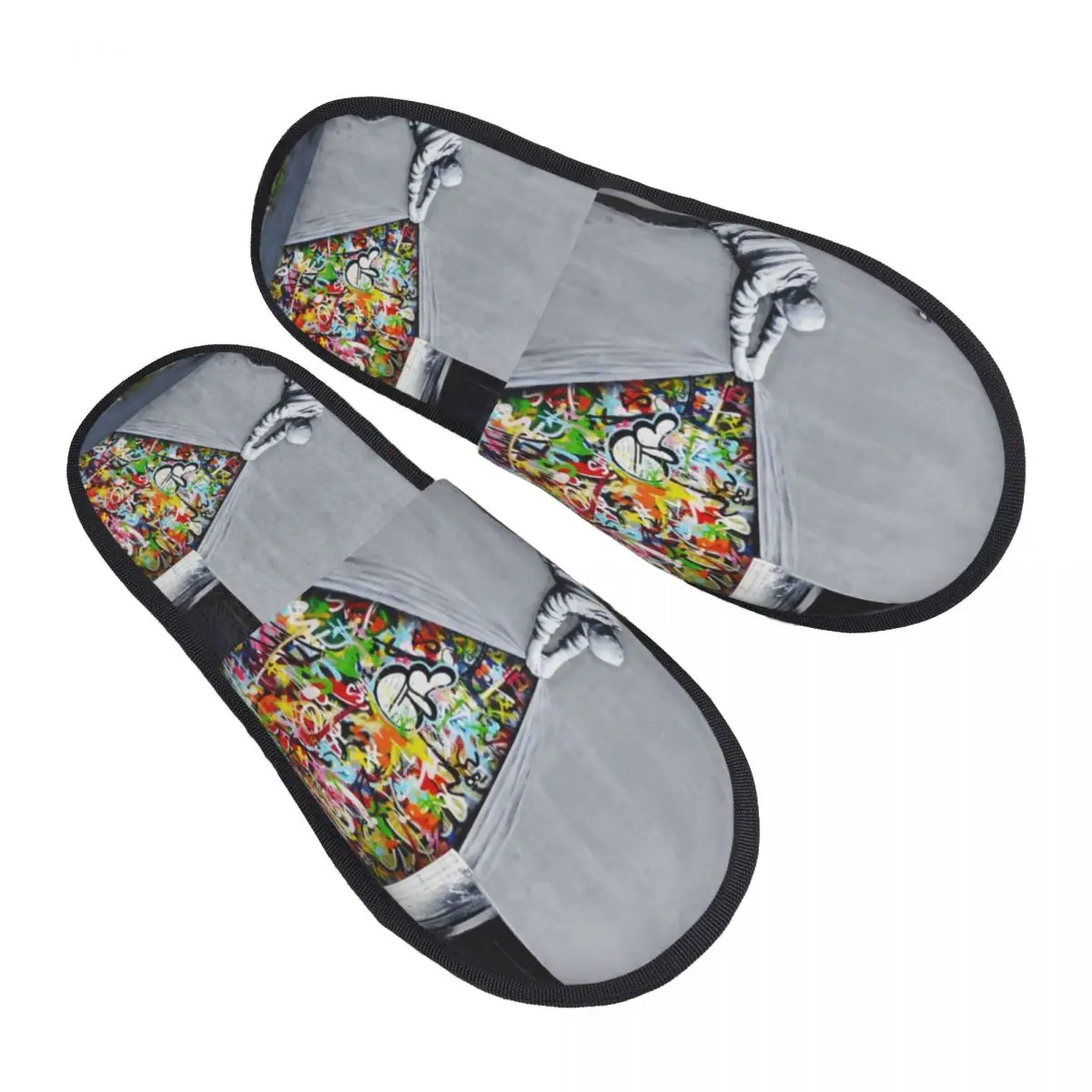 Custom Banksy Uncovering Graffiti Memory Foam Slippers Women Comfy Warm Street Art House Slippers
Custom Banksy Uncovering Graffiti Memory Foam Slippers Women Comfy Warm Street Art House Slippers