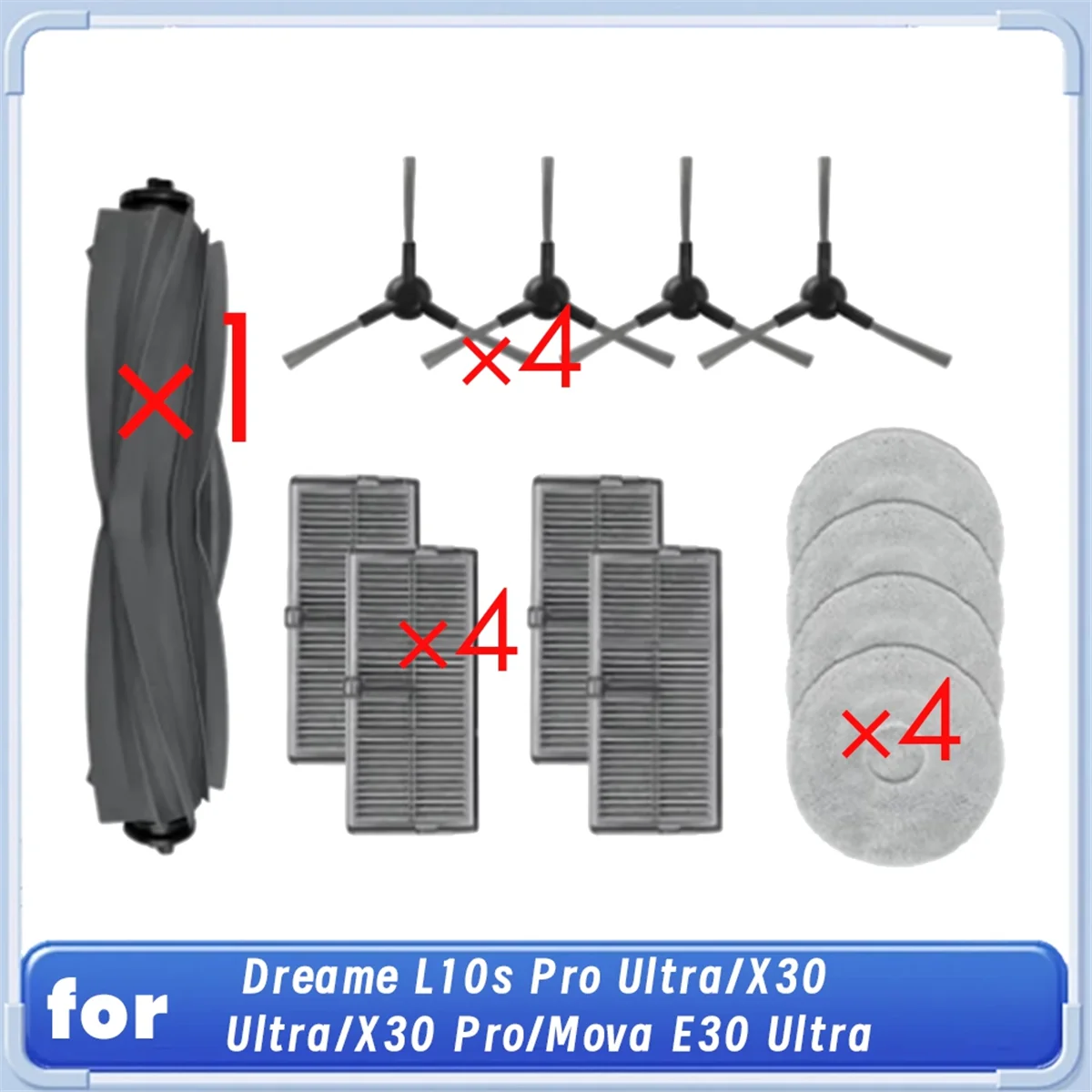 13 шт. для Dreame L10s Pro Ultra Heat/X30 Ultra/X30 Pro/Mova E30 Ultra робот-пылесос, аксессуары для подметальных машин M14K
13 шт. для Dreame L10s Pro Ultra Heat/X30 Ultra/X30 Pro/Mova E30 Ultra робот-пылесос, аксессуары для подметальных машин M14K