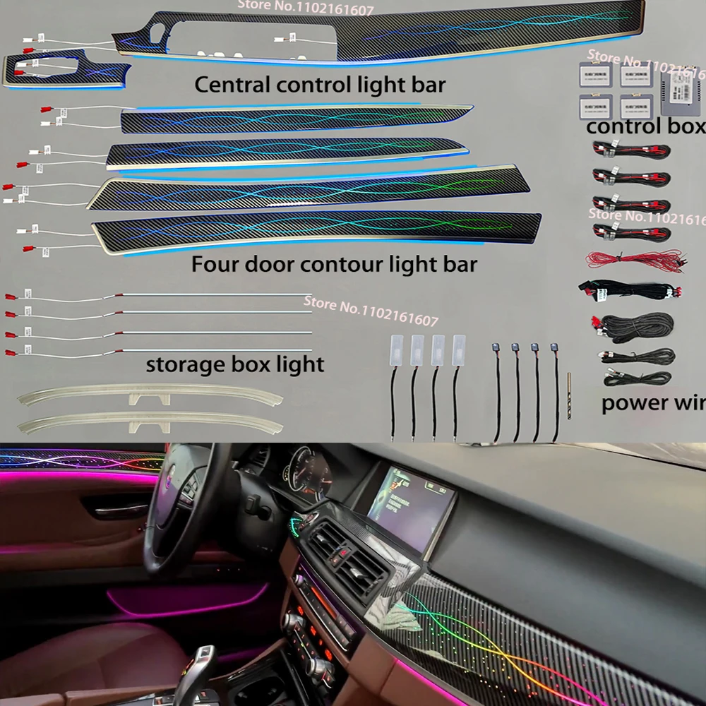 Окружающее освещение подходит для BMW 5 серии F10 F18 2011-2017, светодиодная декоративная динамическая лампа Galaxy, модель автомобильного динамика, крышка салона автомобиля
Окружающее освещение подходит для BMW 5 серии F10 F18 2011-2017, светодиодная декоративная динамическая лампа Galaxy, модель автомобильного динамика, крышка салона автомобиля