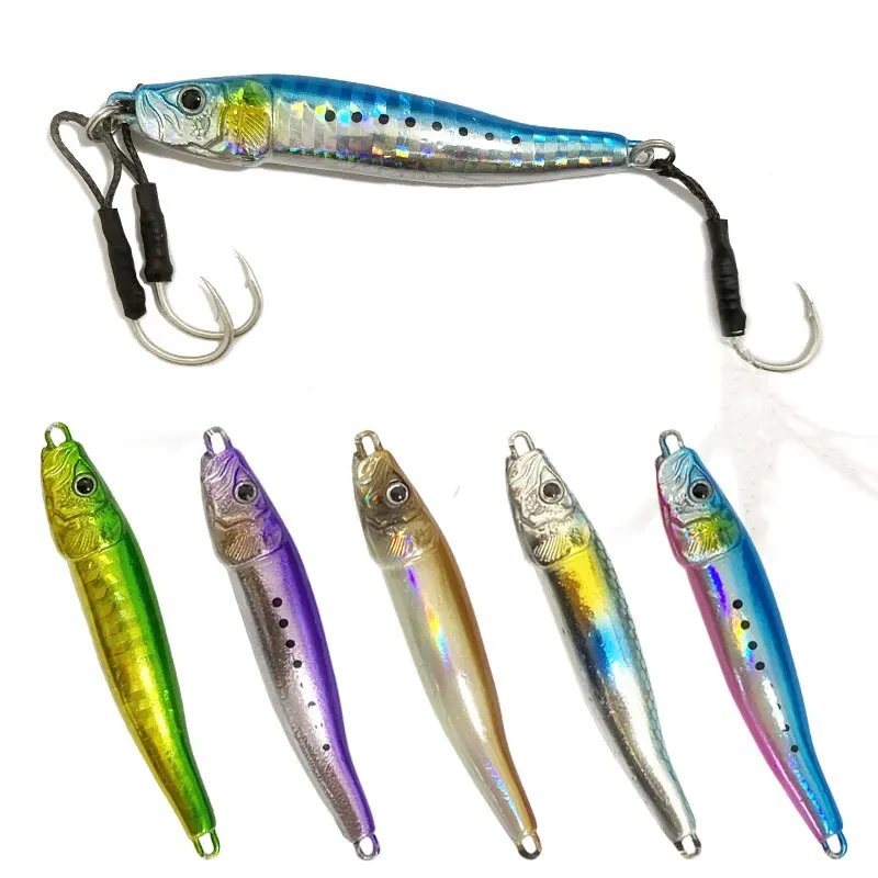 45g 65mm Slow Sinking Casting Jig Metal Lure Artificial Hard Bait Wobbler for Seawater Bass Trout Pescar Swimbait Accessories
45g 65mm Slow Sinking Casting Jig Metal Lure Artificial Hard Bait Wobbler for Seawater Bass Trout Pescar Swimbait Accessories