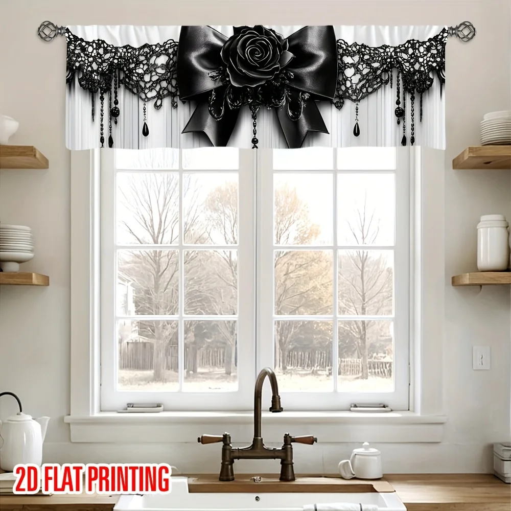 1pc Elegant Lace Bow Art Valance Curtain 2D Flat Printing Pocket for Rod,Easy to Install Brightens Graduation Ceremony
1pc Elegant Lace Bow Art Valance Curtain 2D Flat Printing Pocket for Rod,Easy to Install Brightens Graduation Ceremony