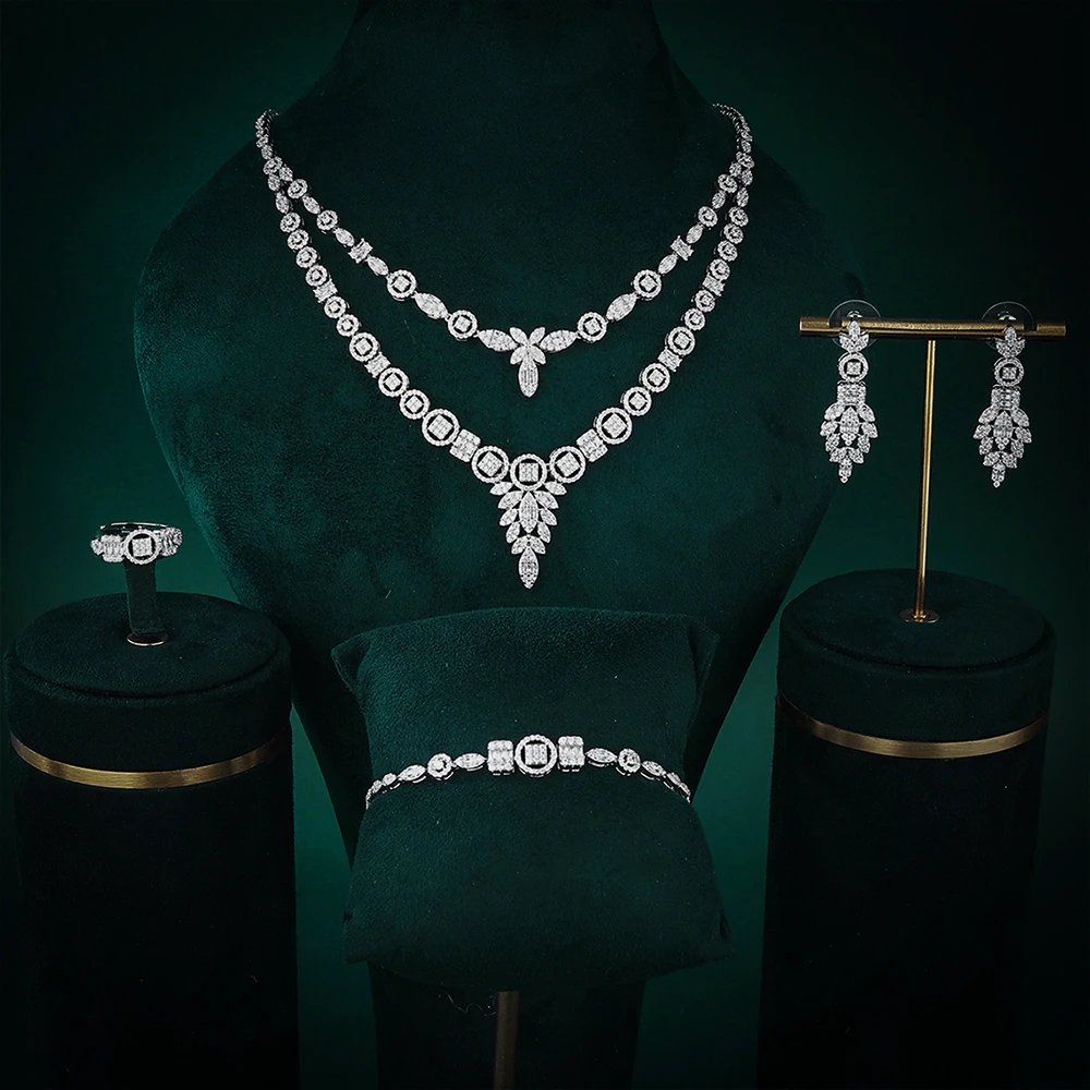 IN JEWELIFE Double Layer Zirconia Wedding Women's Jewelry Set Costume Jewelery Woman Necklace Gift Sets Beauty Accessories
IN JEWELIFE Double Layer Zirconia Wedding Women's Jewelry Set Costume Jewelery Woman Necklace Gift Sets Beauty Accessories