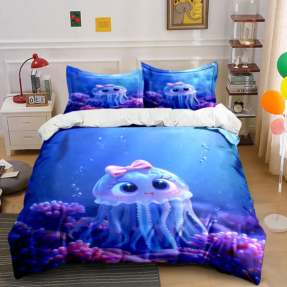 Jellyfish with pink bow underwater Bedding Set for Kids Luxury Gift 3pcs Digital Print Comforter Set Soft Comfortable
Jellyfish with pink bow underwater Bedding Set for Kids Luxury Gift 3pcs Digital Print Comforter Set Soft Comfortable