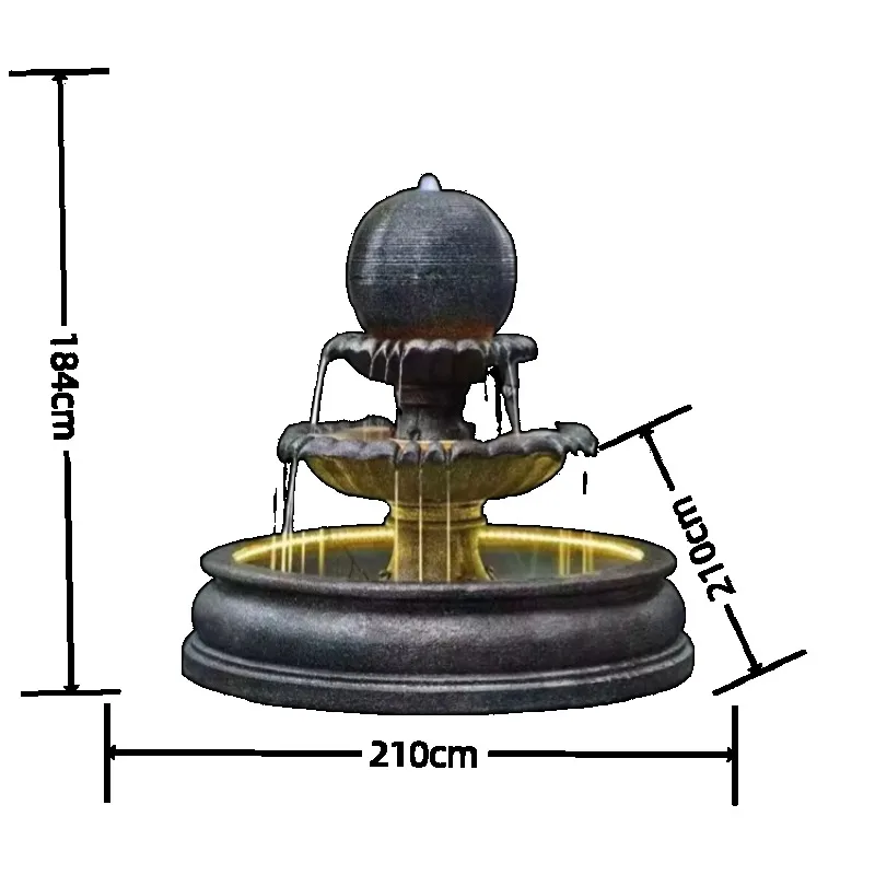 【Popular】High Quality Large Outdoor 3 Tier Garden Water Bowl Fountains Statue Resin Fountain With Light for Garden and Hotel Dec
【Popular】High Quality Large Outdoor 3 Tier Garden Water Bowl Fountains Statue Resin Fountain With Light for Garden and Hotel Dec