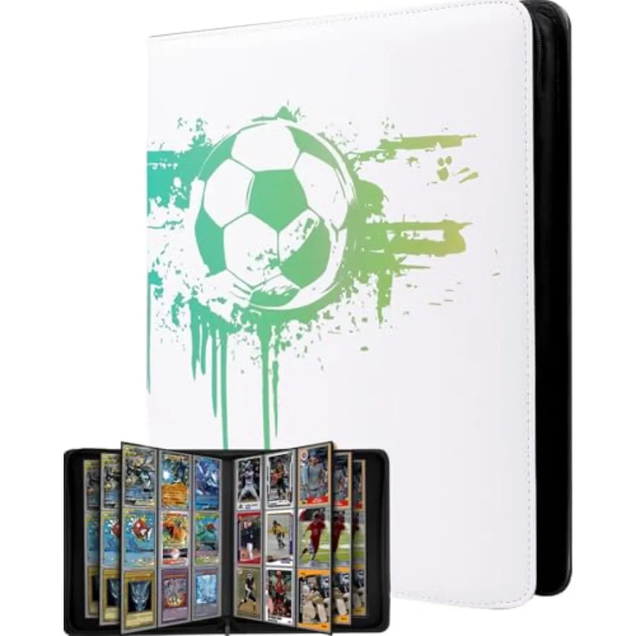 9 Pocket Soccer Top Loader Binder with Zipper Holds 288 Toploaders Premium Double-Sided Card Album for Trading Cards, TCG, MTG,
9 Pocket Soccer Top Loader Binder with Zipper Holds 288 Toploaders Premium Double-Sided Card Album for Trading Cards, TCG, MTG,