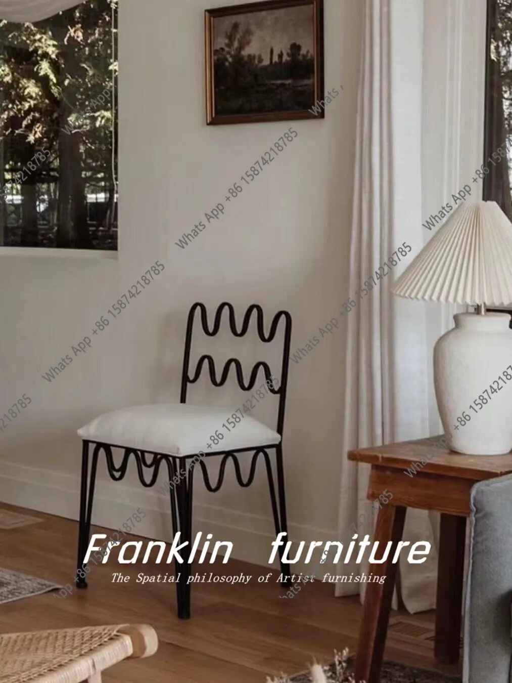 French retro home dining chair light luxury wrought iron bar chair simple homestay cafe stainless steel medieval chair
French retro home dining chair light luxury wrought iron bar chair simple homestay cafe stainless steel medieval chair