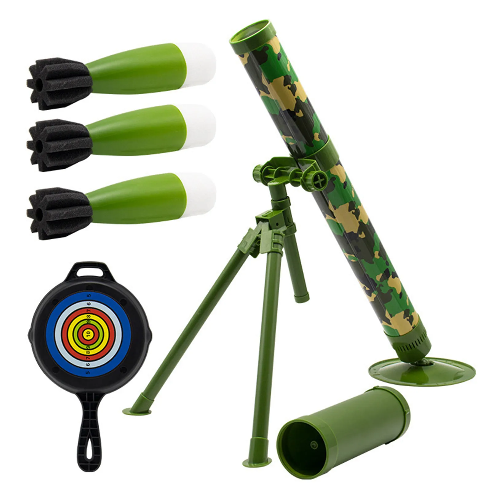 Foam Mortar Launcher With Target Board & 3 X Soft Simulation Rocket For Kids Adjustable Shooting Angle Range Up To 20ft.
Foam Mortar Launcher With Target Board & 3 X Soft Simulation Rocket For Kids Adjustable Shooting Angle Range Up To 20ft.