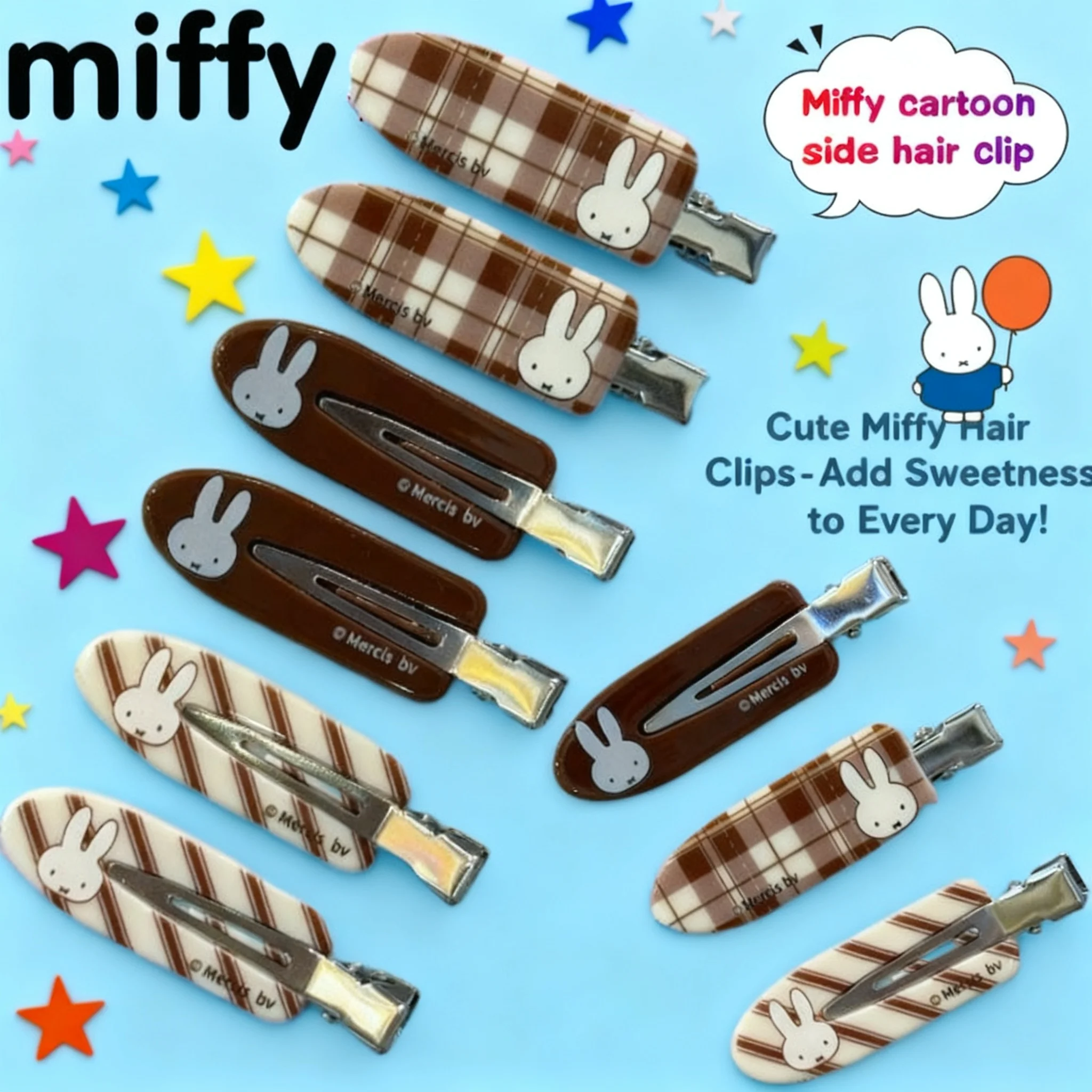 High value Miffy cartoon bangs clip cute girl creative sweet heart hairpin fresh curry color 3pcs simple broken hair check clips
High value Miffy cartoon bangs clip cute girl creative sweet heart hairpin fresh curry color 3pcs simple broken hair check clips