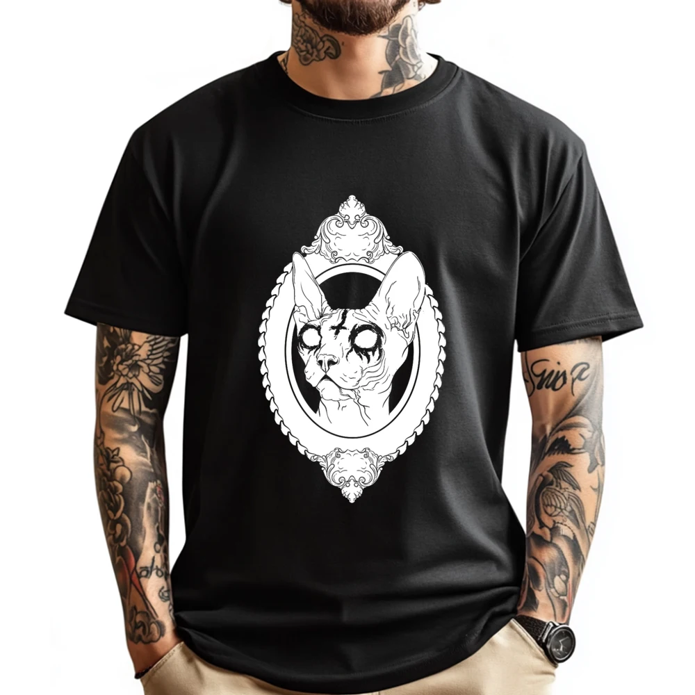 Black Metal Sphynx Cat I Goth And Men T Shirts High Quality Tshirts Men Man Tops Tees Plain Shirt Designer Clothes Men Oversized
Black Metal Sphynx Cat I Goth And Men T Shirts High Quality Tshirts Men Man Tops Tees Plain Shirt Designer Clothes Men Oversized