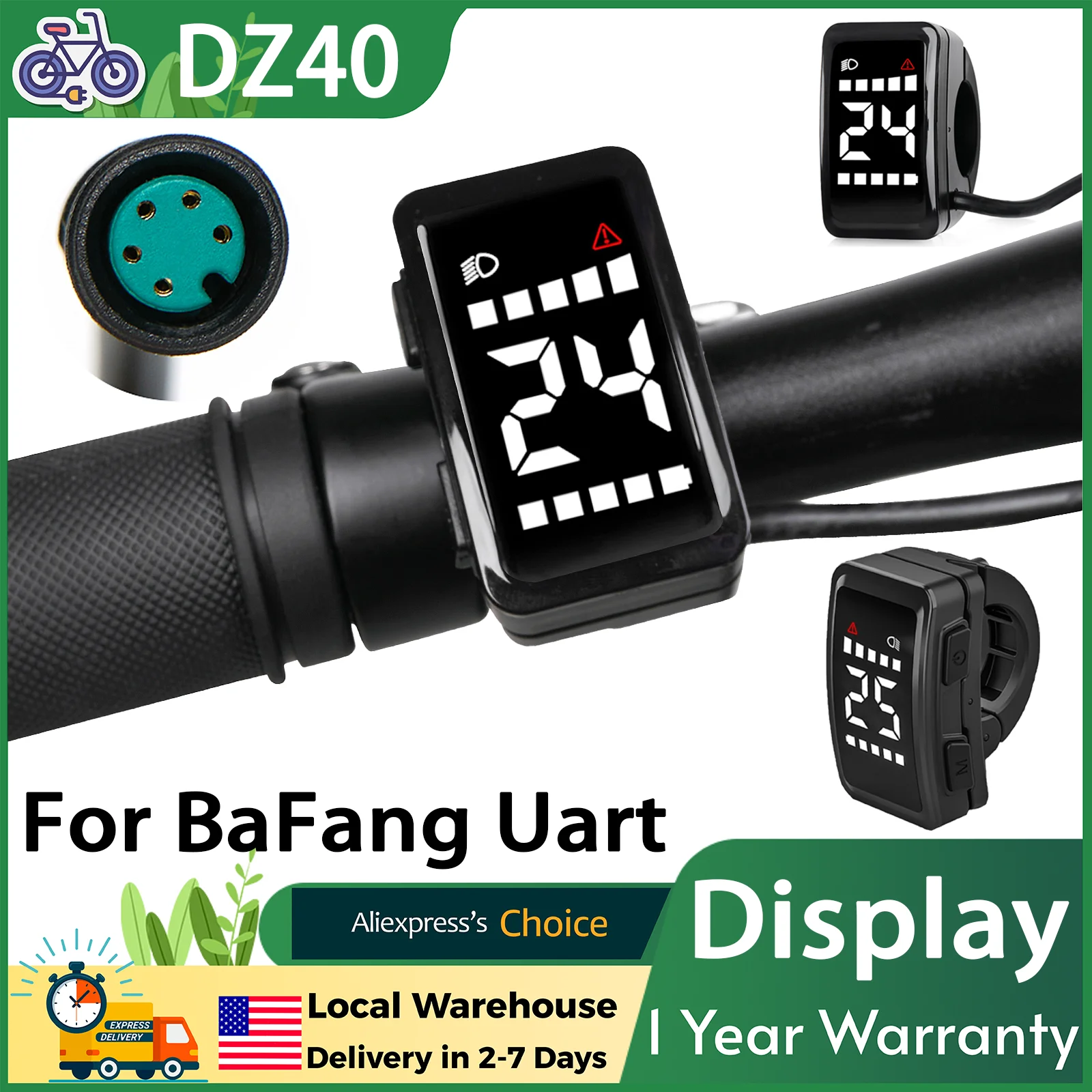 Ebike Display BAFANG DZ40- Compact Size for 8Fun BBS02/BBSHD/BBS01 Mid-Drive Kits | Real-Time Data Display | Waterproof
Ebike Display BAFANG DZ40- Compact Size for 8Fun BBS02/BBSHD/BBS01 Mid-Drive Kits | Real-Time Data Display | Waterproof